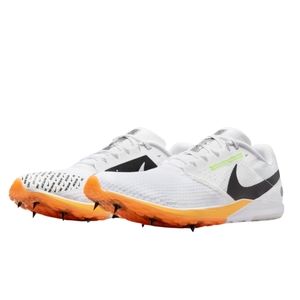 Nike Zoom Rival XC 6 White/Orange Track Shoe's Spikes DX7999-100 Men’s Size 11